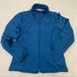 Athleta Soft Shell Fleece-lined Full-zip High-neck Jacket in Dark Teal - size 1X